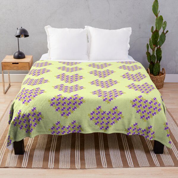 Item preview, Heart puzzle, yellow and purple pieces designed and sold by Artejuli.