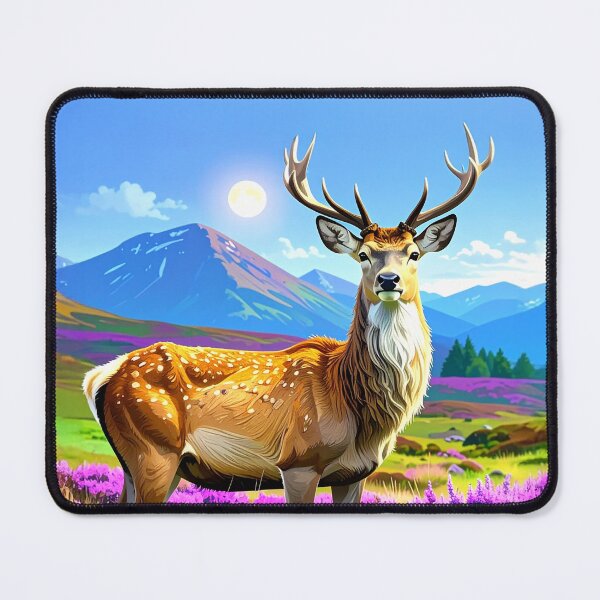 Item preview, Highland Buck Moon: Celtic Stag in Scottish Heather designed and sold by Englandbear.