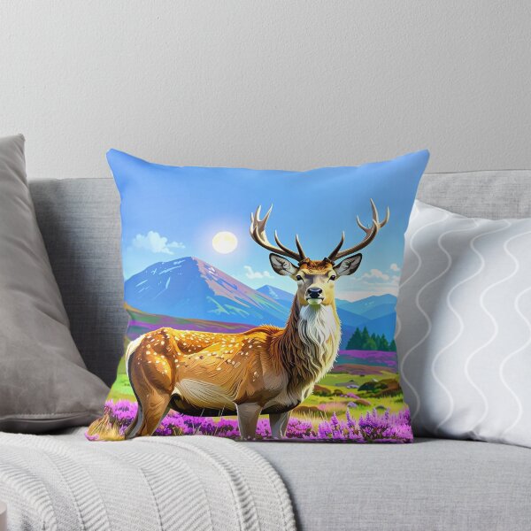 Item preview, Highland Buck Moon: Celtic Stag in Scottish Heather designed and sold by Englandbear.