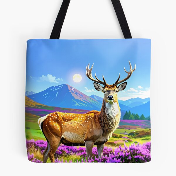 Item preview, Highland Buck Moon: Celtic Stag in Scottish Heather designed and sold by Englandbear.