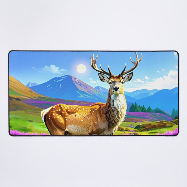 Item preview, Highland Buck Moon: Celtic Stag in Scottish Heather designed and sold by Englandbear.