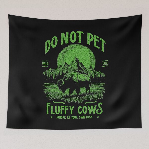 Item preview, Vintage Buffalo Do Not Pet Fluffy Cows Funny Bison designed and sold by JRRTs.