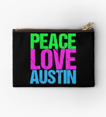 Peace Love Austin Zipper Pouch