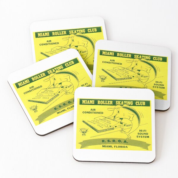 Item preview, Miama Roller Skating Club Miami Roller Rink Miami Florida Roller Skating Rink Sticker Decal Label designed and sold by tislord.