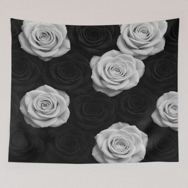Item preview, Monochrome Rose Bloom Collection – Pure Black & White Floral Impact designed and sold by nigejohn.