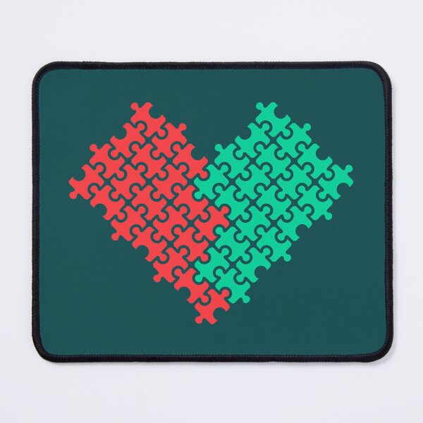 Item preview, Heart puzzle, red and green pieces designed and sold by Artejuli.