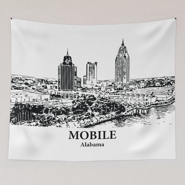 Aperçu de l'œuvre Mobile - Alabama créée et vendue par Lakeric Cityscapes.