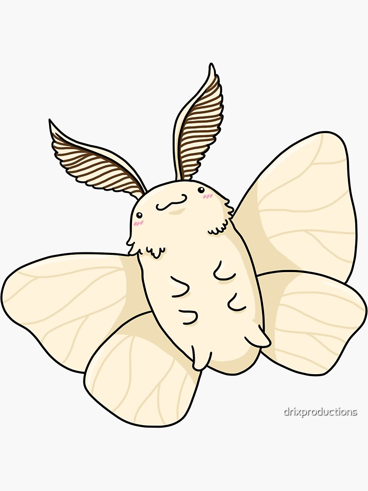 Printable PNG Cute Moth Stickers