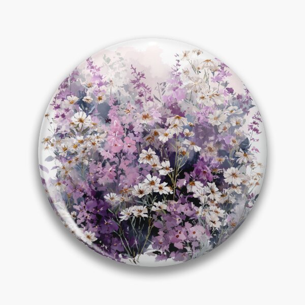 Artikelvorschau, Wiese mit lila und weißen Blumen entworfen und verkauft von CheonjaeDesigns.