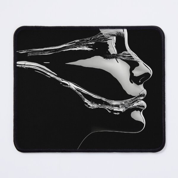 Item preview, Abstract profile silhouette with flowing water effect designed and sold by Artessie.