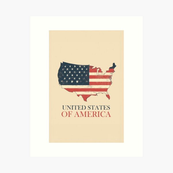 Item preview, UNITED STATES OF AMERICA TRAVEL ART designed and sold by MarkedArtPrints.