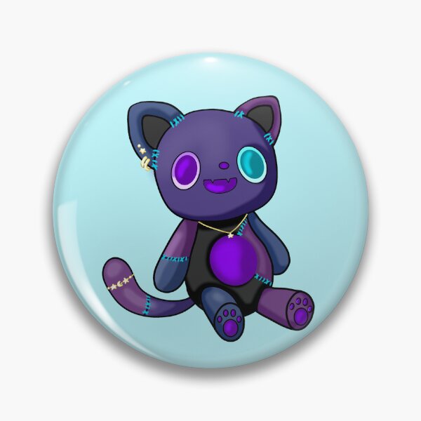 Item preview, Emo cat as a plush toy with a casual used look and expressive face designed and sold by katecheerycake.