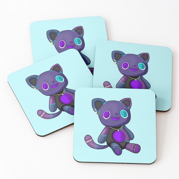 Item preview, Emo cat as a plush toy with a casual used look and expressive face designed and sold by katecheerycake.