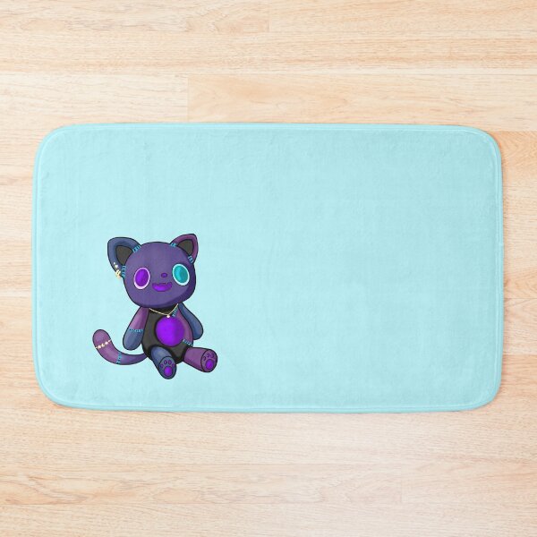 Item preview, Emo cat as a plush toy with a casual used look and expressive face designed and sold by katecheerycake.