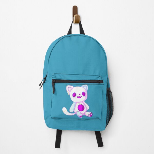 Item preview, Emo cat in pastel colors as a plush stuffed toy with a casual used look and expressive face designed and sold by katecheerycake.