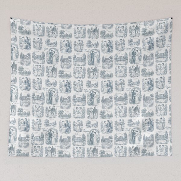 Item preview, Pride & Prejudice Toile Pattern designed and sold by StoryWovenCo.