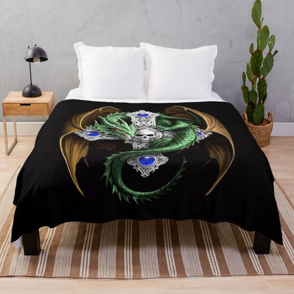Item preview, Mythical Green Dragon And Skull Cross designed and sold by Atteestude.