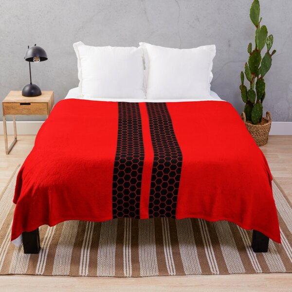 Item preview, Dual Racing Stripes, Honeycomb Pattern (Black On Red) designed and sold by Racing Stripes Only.