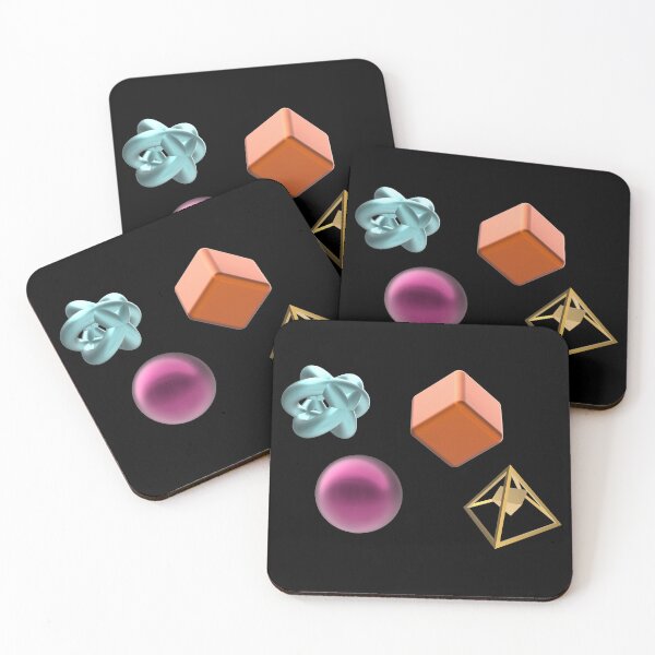 Item preview, 4 Geometric shapes in 3D optics designed and sold by HA-Design-Kunst.