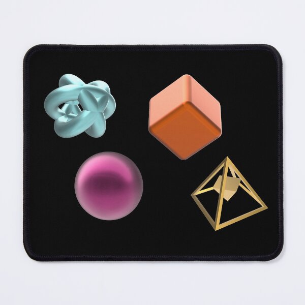 Item preview, 4 Geometric shapes in 3D optics designed and sold by HA-Design-Kunst.
