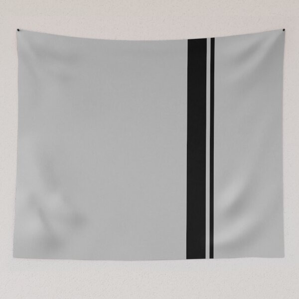 Item preview, Single Racing Stripe - Rigth Side 1 Pinstripe (Black - Light Gray) designed and sold by Racing Stripes Only.