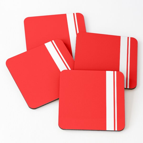 Item preview, Single Racing Stripe - Rigth Side 1 Pinstripe (White - Bright Red) designed and sold by Racing Stripes Only.