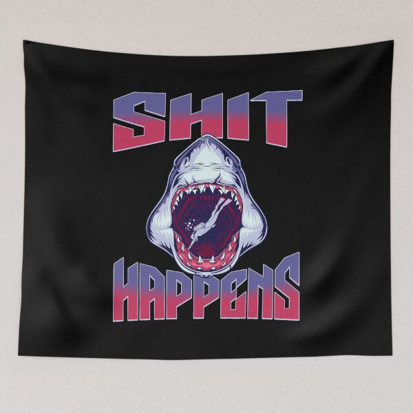 Item preview, Shit Happens - Shark and Diver designed and sold by ReneMM.
