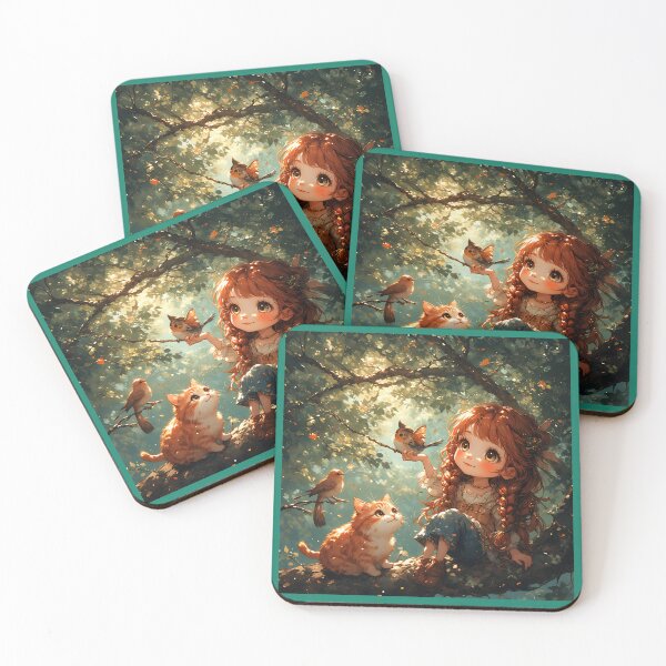 Item preview, Beautiful girl with a cat. designed and sold by Natalia-Vlad.