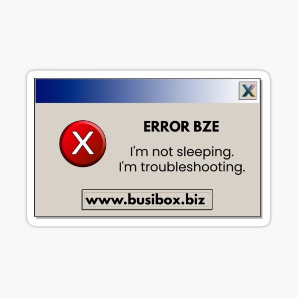 Item preview, ERROR in White designed and sold by BusiBox.