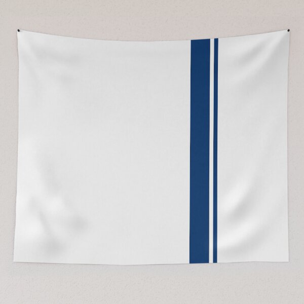 Item preview, Single Racing Stripe - Rigth Side 1 Pinstripe (Guardsman Blue - White) designed and sold by Racing Stripes Only.