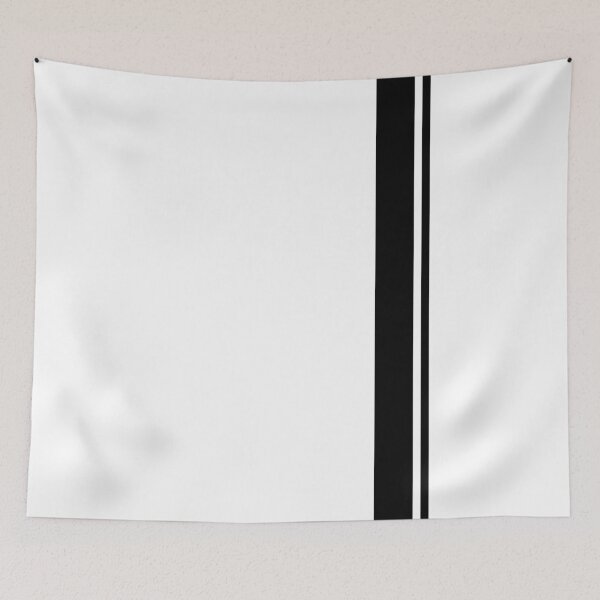 Item preview, Single Racing Stripe - Rigth Side 1 Pinstripe (Black - White) designed and sold by Racing Stripes Only.