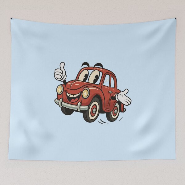 Item preview, Cozy Cruiser – Vintage Cartoon Red Car designed and sold by HoopeStylee.