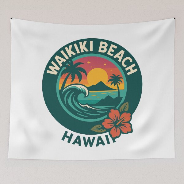 Item preview, Waikiki Beach – Hawaii designed and sold by VelvetRoom.