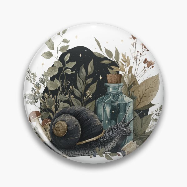 Item preview, Mystical Snail and Potion in Moonlit Garden designed and sold by CheonjaeDesigns.