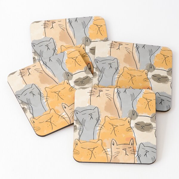 Item preview, Snooty cats art print designed and sold by AbbNorth.