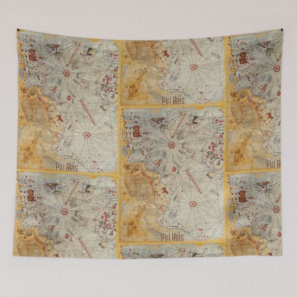Item preview, Piri Reis World Map (1513) - Vintage Nautical Chart - Ancient Cartography Art designed and sold by sahbender.