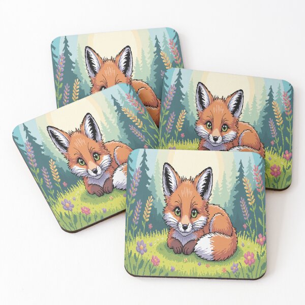 Item preview, A Pixel Adorable Orange Baby Fox designed and sold by SilentSpirits.