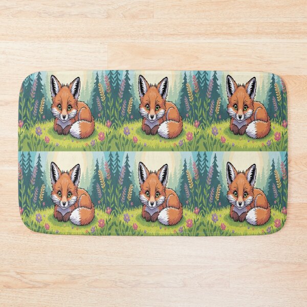 Item preview, A Pixel Adorable Orange Baby Fox designed and sold by SilentSpirits.