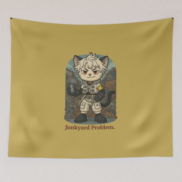 Item preview, Rudo Chibi Cat – Junkyard Problem designed and sold by NyxVerse-Studio.
