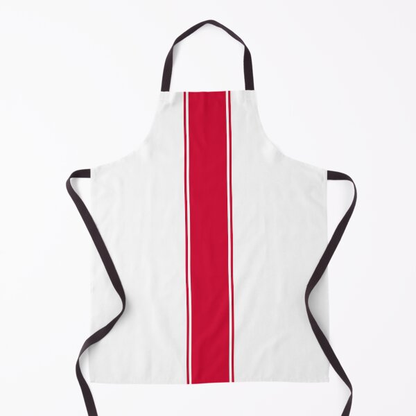 Item preview, Single Stripe With 2 Pinstripes (Cherry Red on White) designed and sold by Racing Stripes Only.