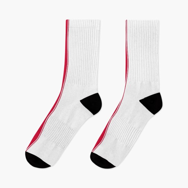 Item preview, Single Stripe With 2 Pinstripes (Cherry Red on White) designed and sold by Racing Stripes Only.