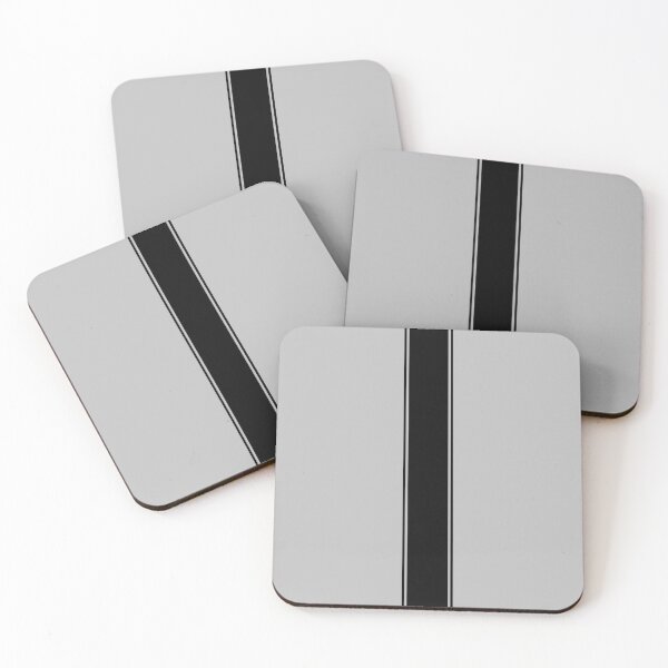 Item preview, Single Stripe 2 Pinstripes (Black on Light Gray) designed and sold by Racing Stripes Only.