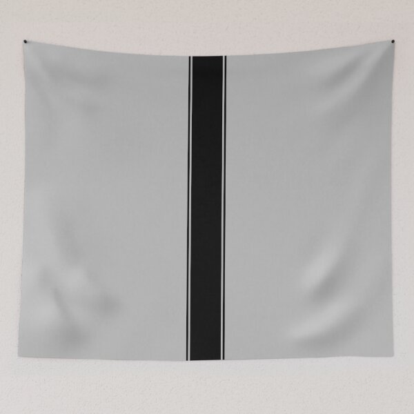 Item preview, Single Stripe 2 Pinstripes (Black on Light Gray) designed and sold by Racing Stripes Only.
