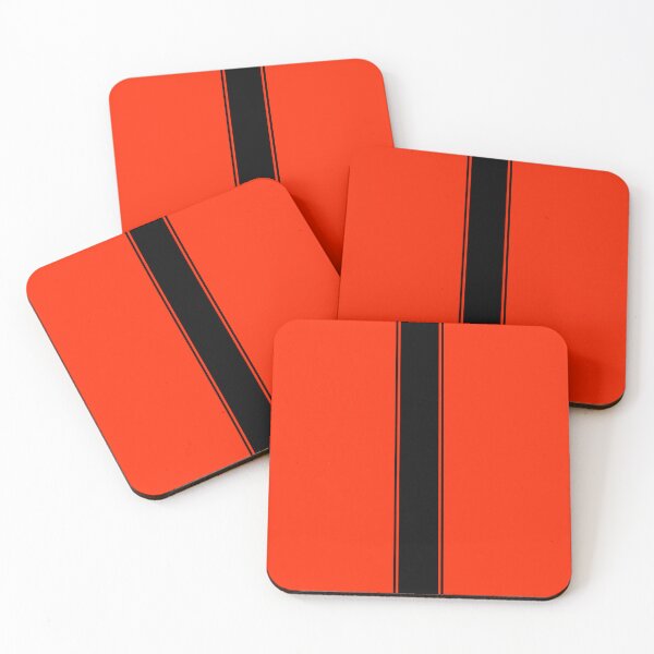 Item preview, Single Stripe 2 Pinstripes (Black on Bright Red) designed and sold by Racing Stripes Only.