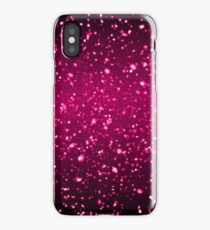 festive twinkling magenta glitter iPhone Case