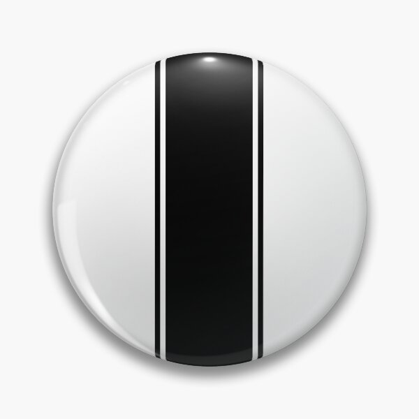 Item preview, Single Stripe With 2 Pinstripes (Black on White) designed and sold by Racing Stripes Only.