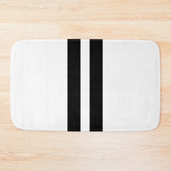Item preview, Dual Racing Stripes - Large Gap (White on Black) designed and sold by Racing Stripes Only.