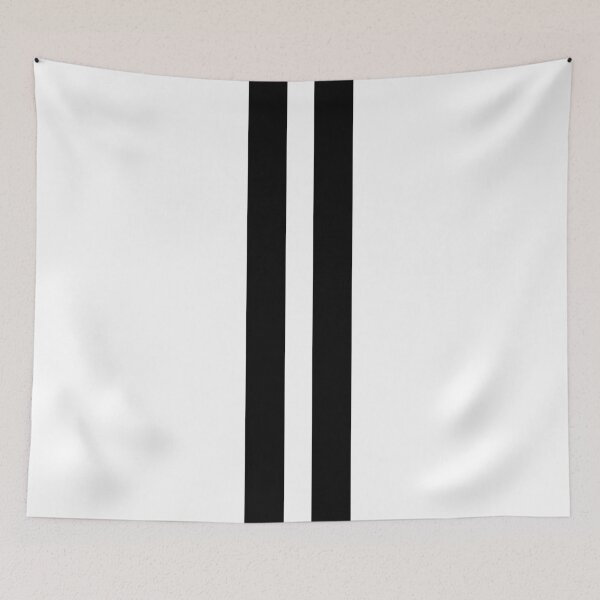 Item preview, Dual Racing Stripes - Large Gap (White on Black) designed and sold by Racing Stripes Only.