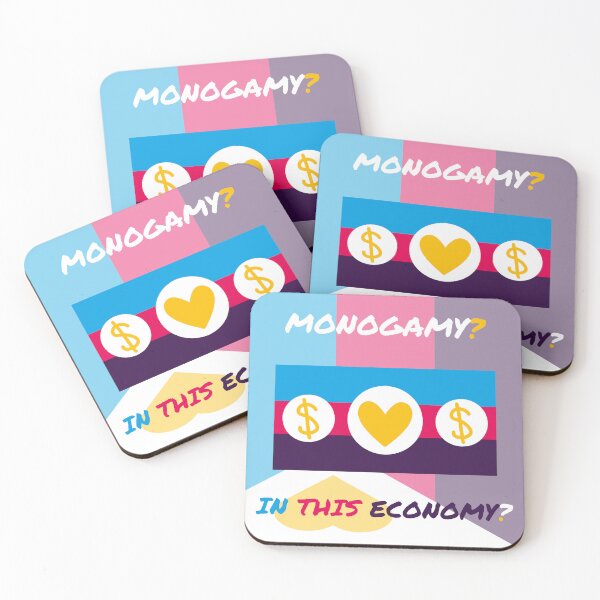 Item preview, Monogamy? In This Economy? 2022 Polyamorous Flag designed and sold by angelkatxxx.