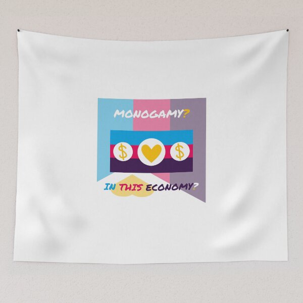 Item preview, Monogamy? In This Economy? 2022 Polyamorous Flag designed and sold by angelkatxxx.